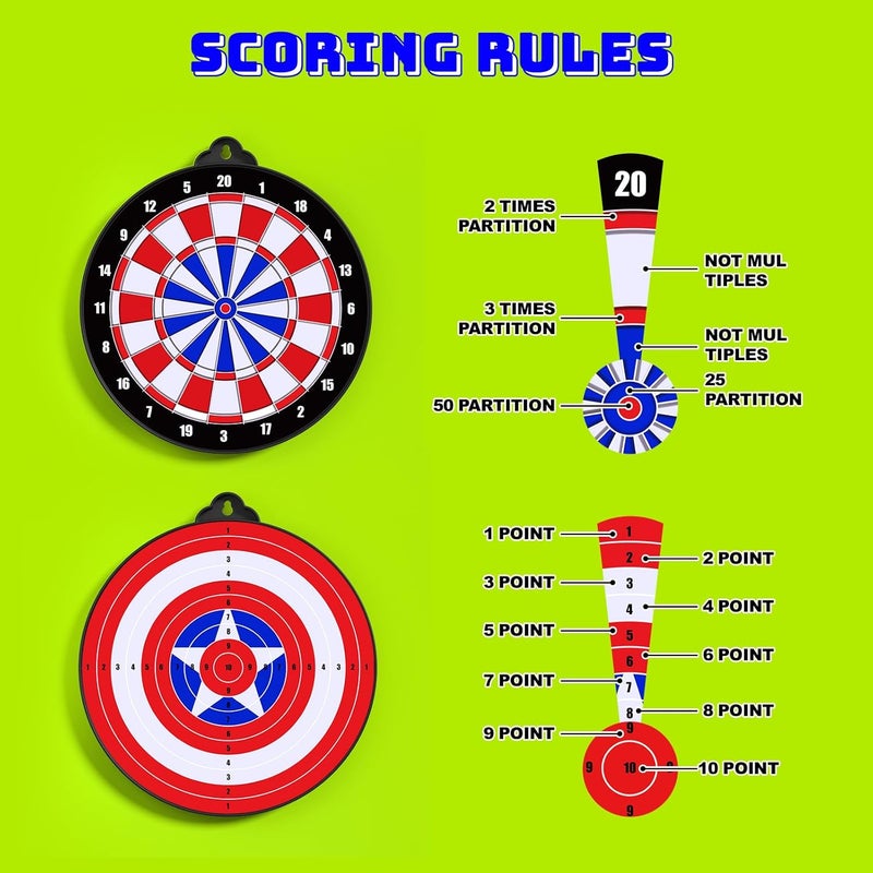 Beayuck Magnetic Dart Board for Kids Indoor Outdoor Kids Games and Party Games, Christmas Birthday Gifts Toys for Boys Age 3-12 - Image 5